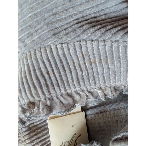 J.Jill Womens 3X Quartz Blue Corduroy Button-Up Jacket With Ruffle Trim NWT - Picture 8 of 8